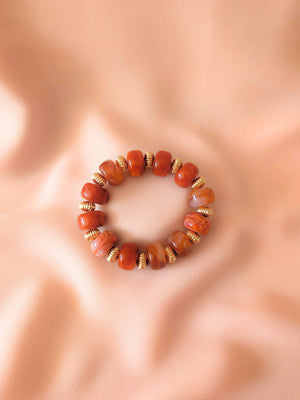 Bracelet GIGI: Caramel / Fermoir