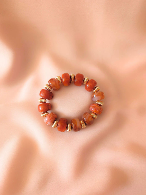 Bracelet GIGI: Beige / Fermoir