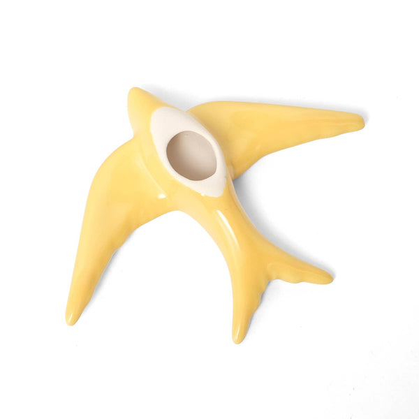Hirondelles en céramique - Jaune clair