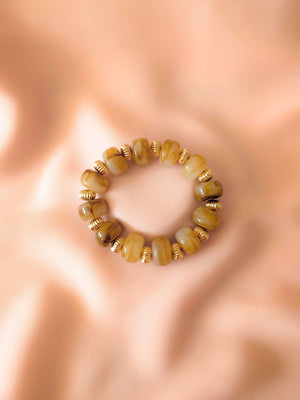 Bracelet GIGI: Caramel / Fermoir