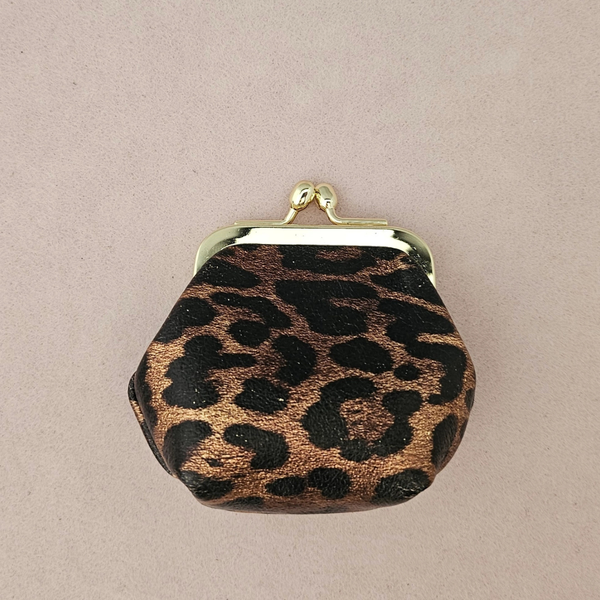 Mini bourse cuir rétro: Lilas