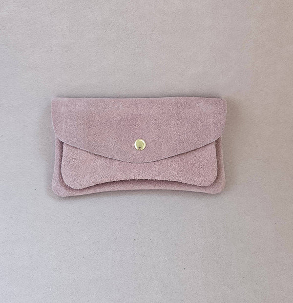 Pochette cuir effet daim - kangourou: Pasteque