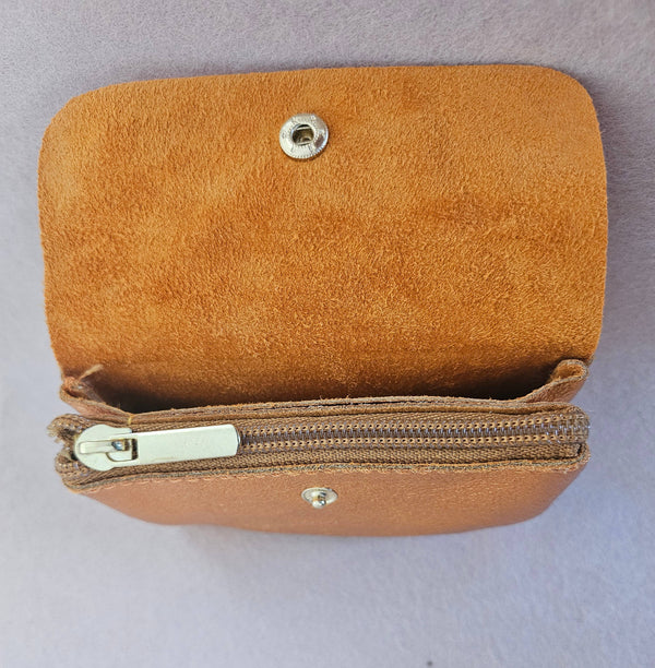 Porte-monnaie cuir  métallisé Kangoo: Lilas