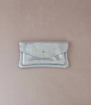 Porte monnaie cuir vachette double poches Kangourou: Bordo