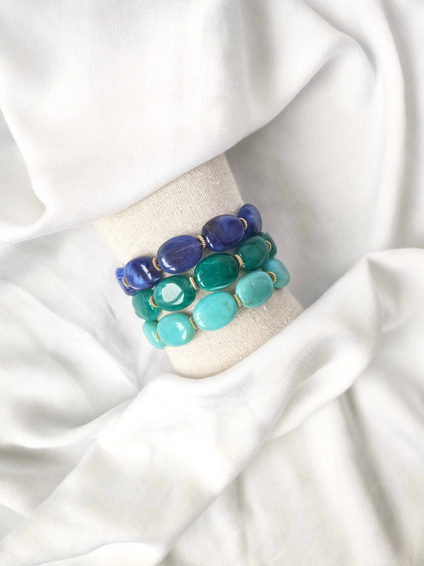 Bracelet JANE: Aubergine / S/M = 18 cm