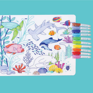 Coloriage éducatif- Set en silicone GRANDE BARRIÈRE DE CORAIL