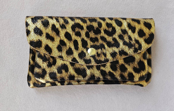 Porte monnaie cuir vachette double poches Kangourou: Nude