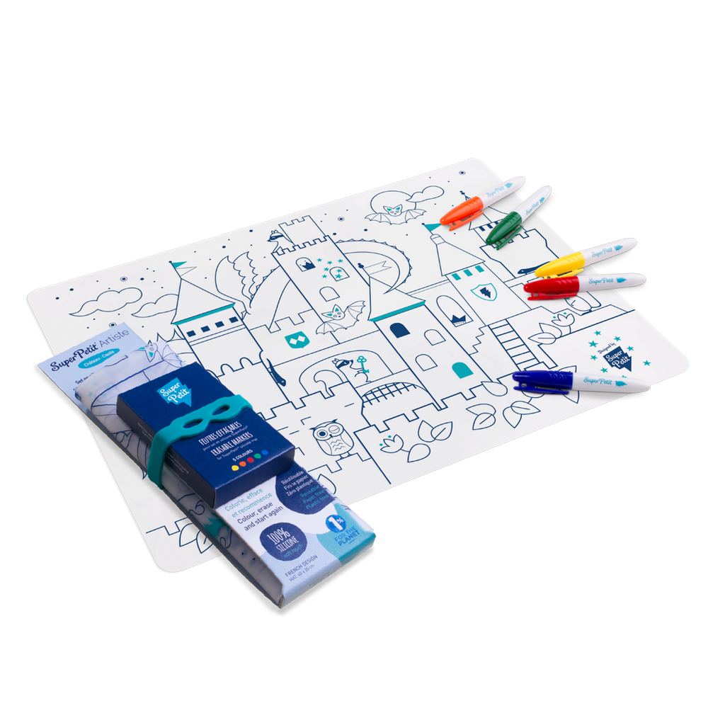 Coloriage réutilisable - Set en silicone CHATEAU
