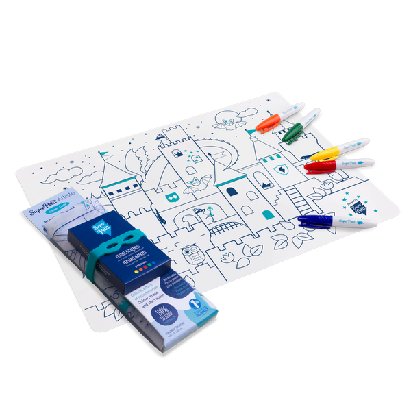 Coloriage réutilisable - Set en silicone CHATEAU