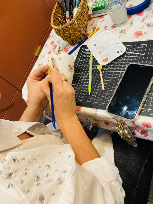 Goûter d’anniversaire peinture sur céramique