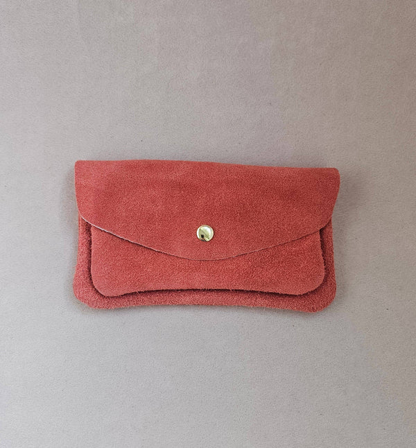 Pochette cuir effet daim - kangourou: Roi