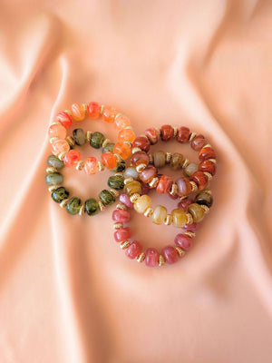 Bracelet GIGI: Caramel / Fermoir