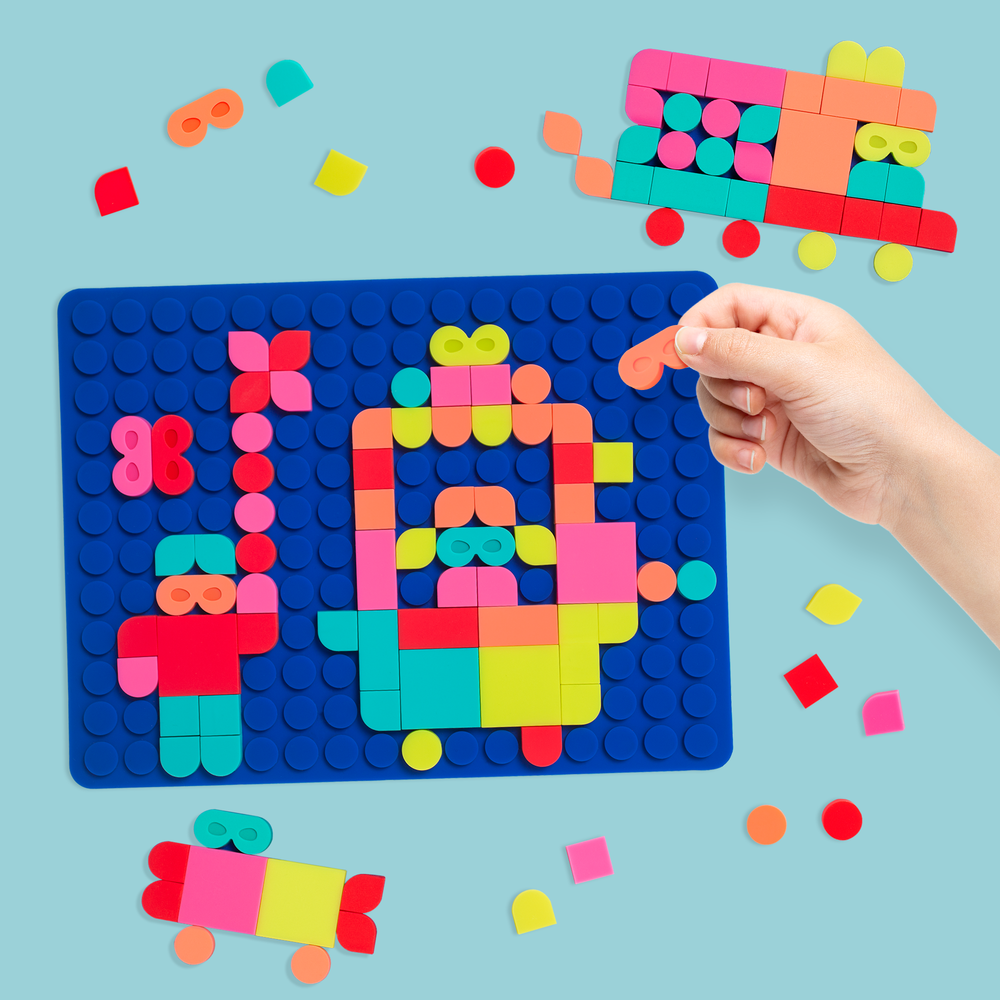 Silipop bleu – Mosaïques à clipser en silicone dès 3 ans