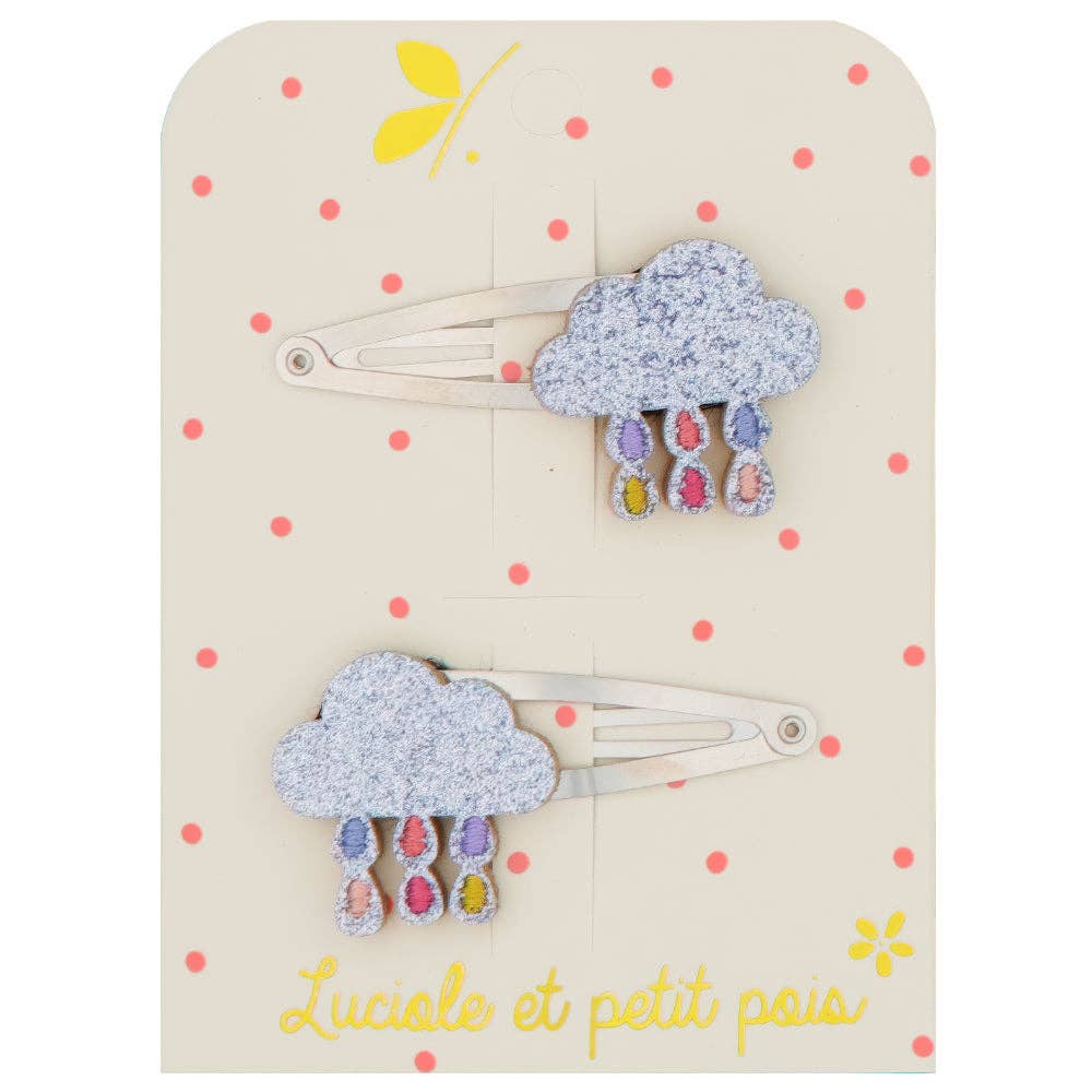 Barrettes nuages multi (paire)