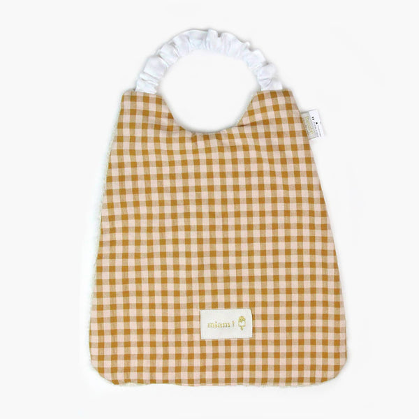 Grand bavoir élastiqué - Serviette petit enfant 2 - 6 ans: Abricot