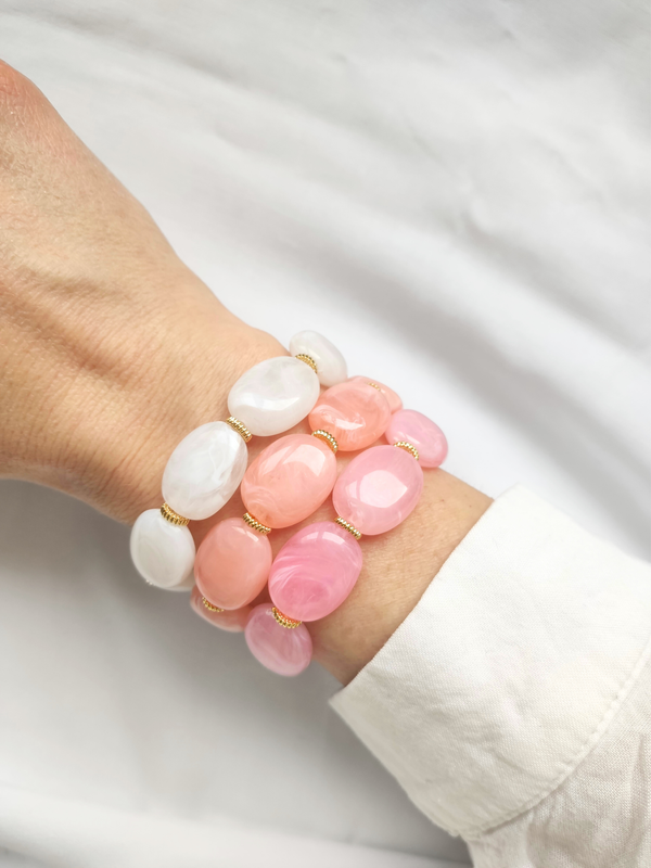 Bracelet JANE: Chocolat / S/M = 18 cm