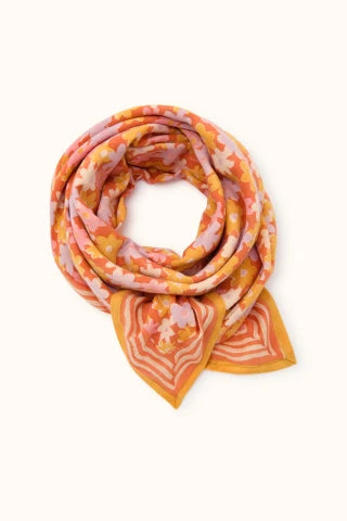 Big foulard Apaches Latika pâquerette orange