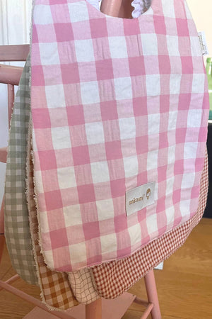 Grand bavoir élastiqué - Serviette petit enfant 2 - 6 ans: Abricot
