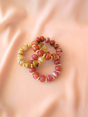 Bracelet GIGI: Terracotta / Fermoir