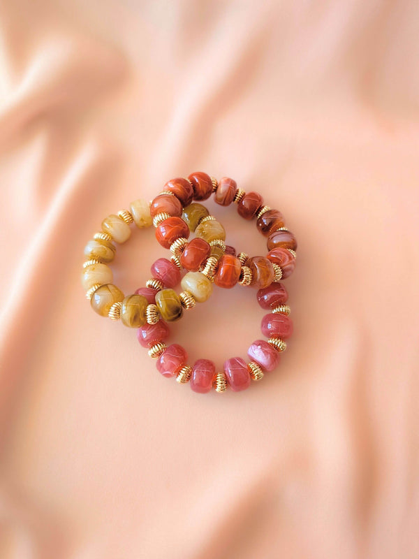 Bracelet GIGI: Terracotta / Fermoir