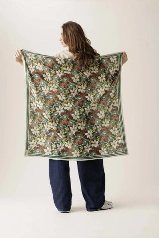 Big foulard Apaches Latika bouquet garden