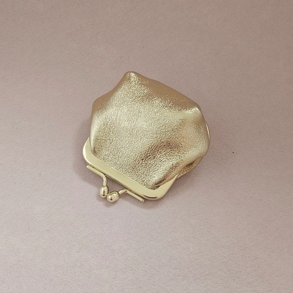 Mini bourse cuir rétro: Lilas