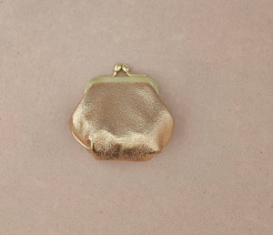 Mini bourse cuir rétro: Mint