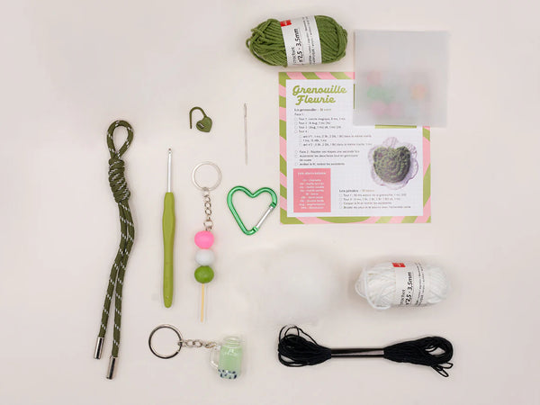 Kit DIY Crochet bag charms matcha club