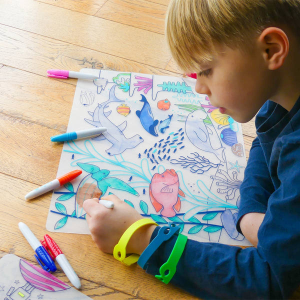 Coloriage éducatif- Set en silicone GRANDE BARRIÈRE DE CORAIL