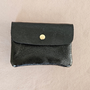 Porte-monnaie cuir vachette métallisé Kangoo: Rose fonçé