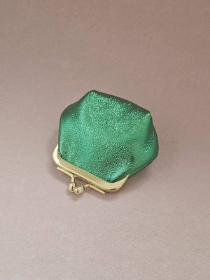 Mini bourse cuir rétro: Mint