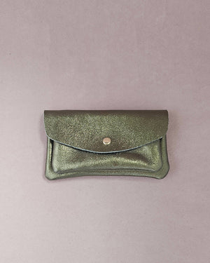 Porte monnaie cuir vachette double poches Kangourou: Homard