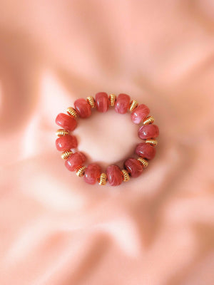 Bracelet GIGI: Terracotta / Fermoir
