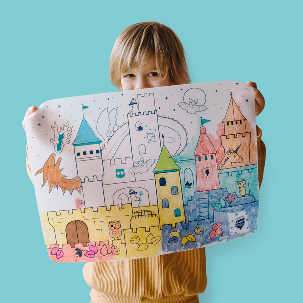 Coloriage réutilisable - Set en silicone CHATEAU