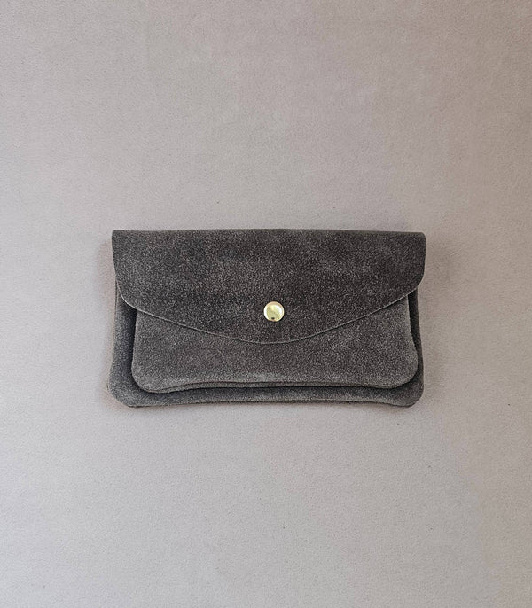 Pochette cuir effet daim - kangourou: Roi
