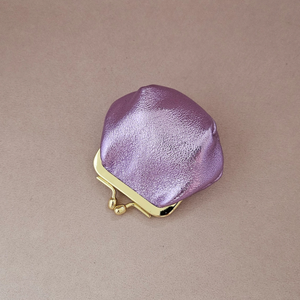 Mini bourse cuir rétro: Lilas