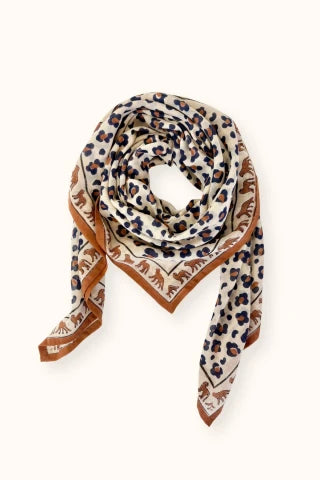 Big foulard Apaches Dupatta felinda rust