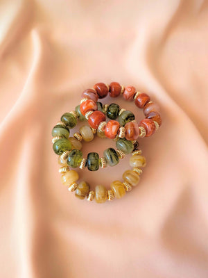 Bracelet GIGI: Caramel / Fermoir
