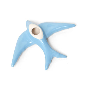 Hirondelles en céramique - Bleu clair