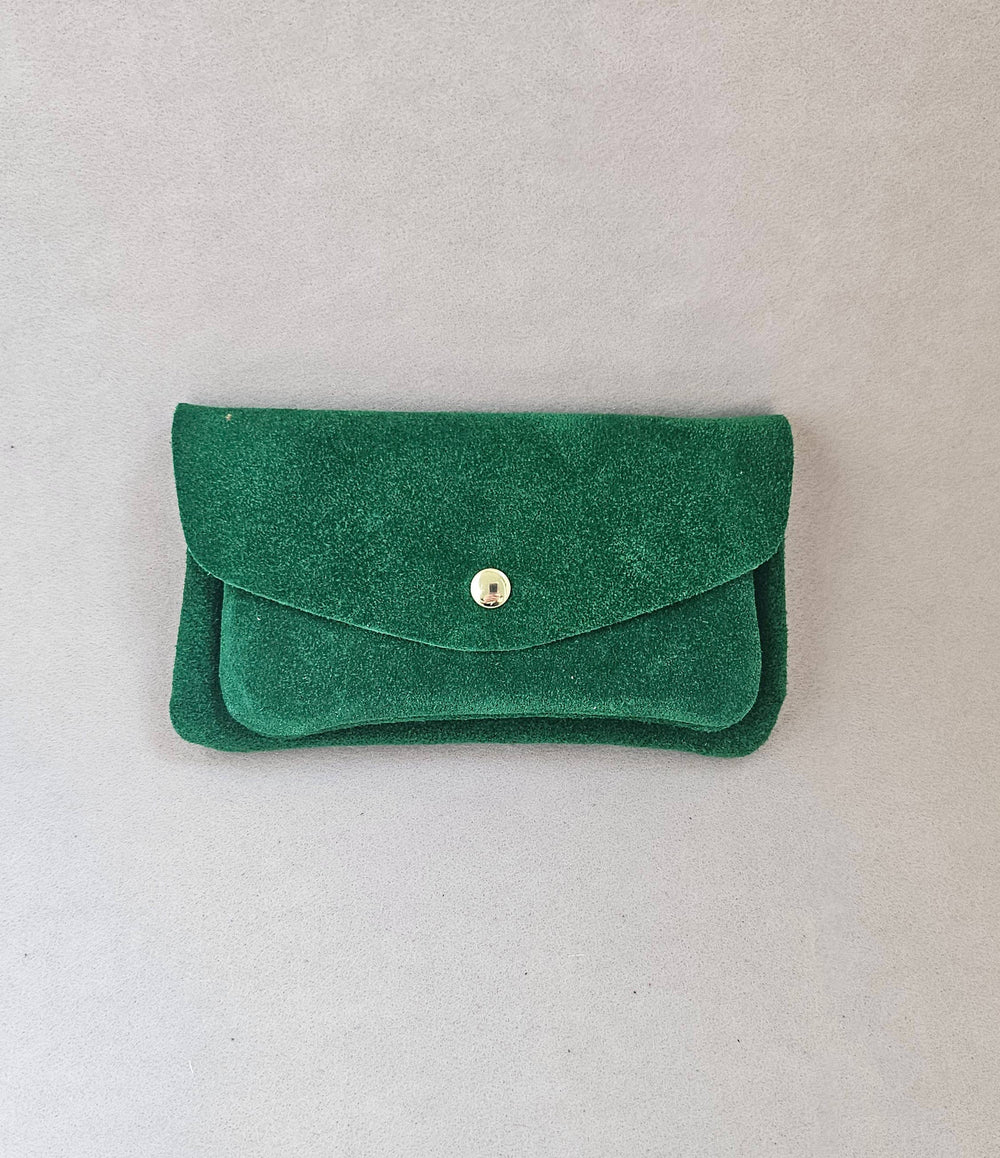 Pochette cuir effet daim - kangourou: Gazon