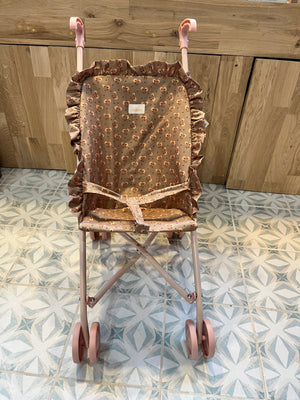 Poussette à volants coton rose orchidée MINIKANE