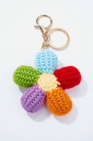 Grigri de sac et porte-clé Fleur en crochet PC009HZ: Multicolore / 100% POLYESTER