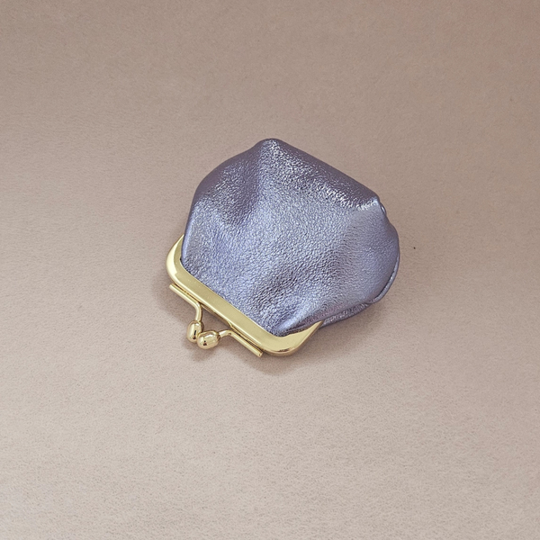 Mini bourse cuir rétro: Lilas