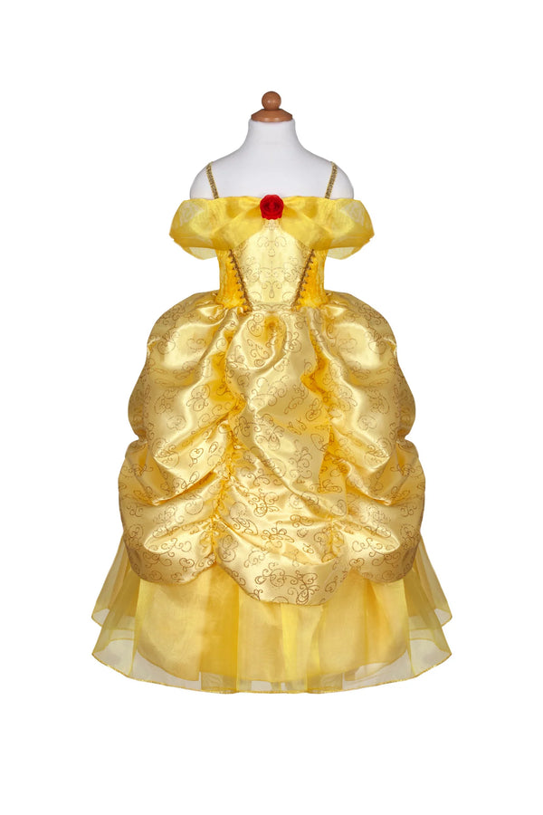 Robe dorée de princesse de conte de fées