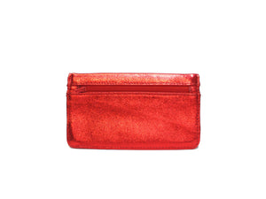 Porte monnaie cuir tout en un compact: Doré