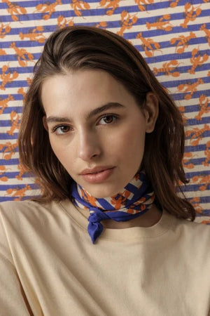 Apaches collections Small foulard coton manika Sebastien orange