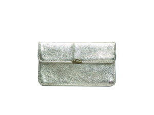 Porte monnaie cuir tout en un compact: Acier
