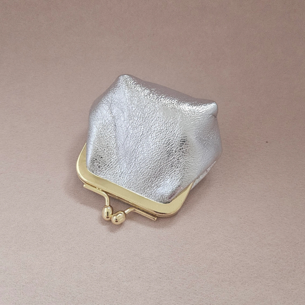 Mini bourse cuir rétro: Lilas