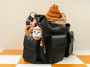 Kit DIY Crochet bag charms Coffee Time