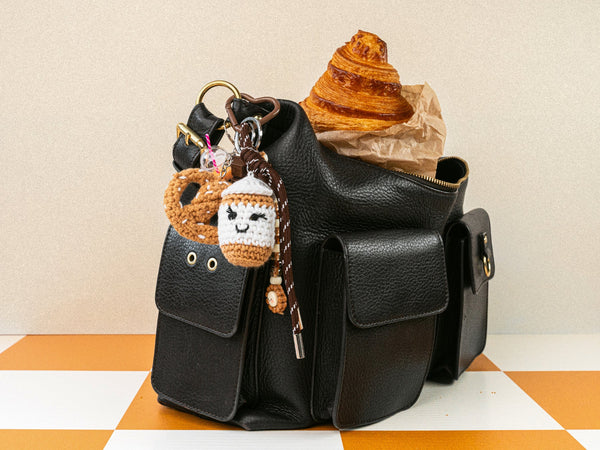 Kit DIY Crochet bag charms Coffee Time